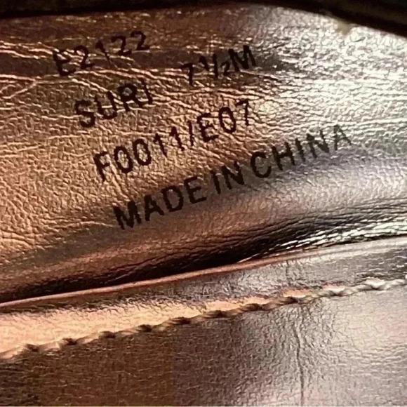 Calvin Klein black suede & leather rhinestone ballet flats shoes - Picture 11 of 12